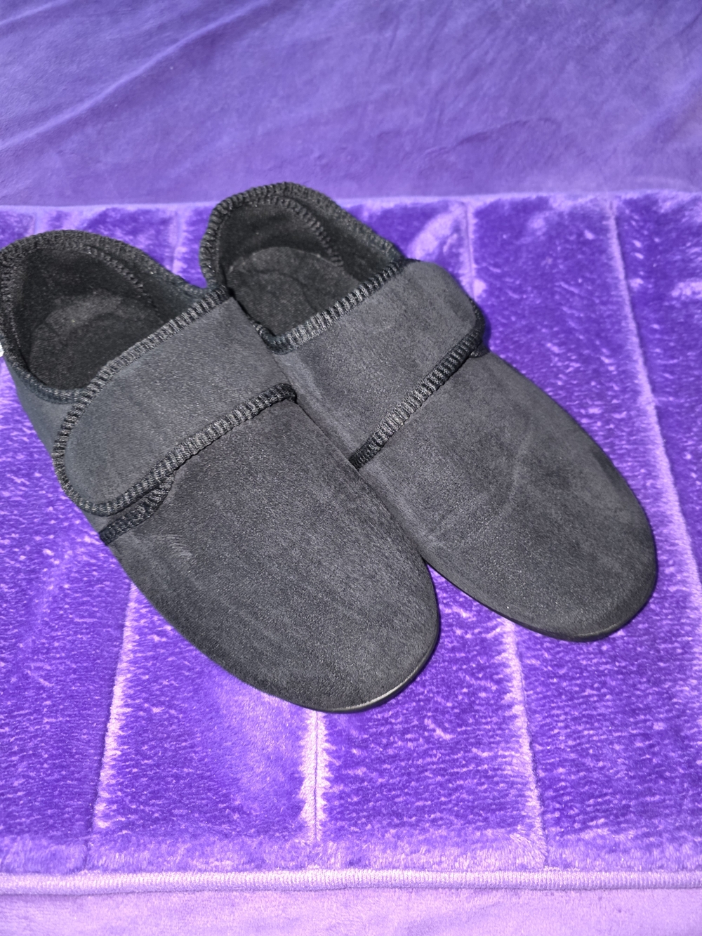 Supreme Black Men's Velcro Slip-On Comfort Loafers
